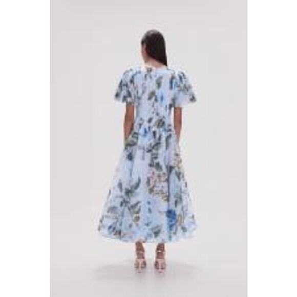 Aje Blue Floral Midi Dress - Picture 5 of 13